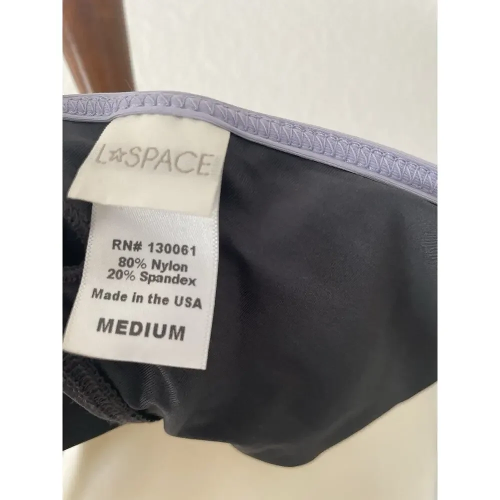L*Space Swim Bikini Top Plunge Colorblock Swimwear